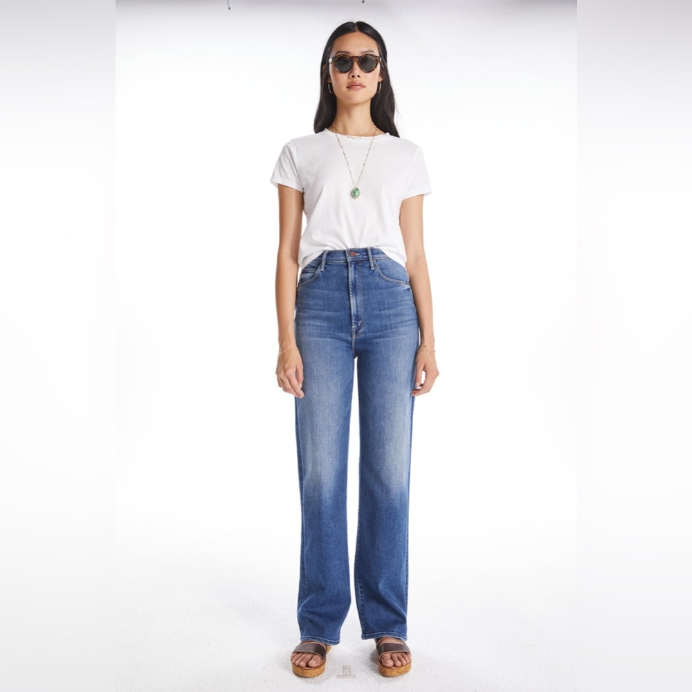 Mother Jeans High Waisted Tunnel Vision Sneak in Take Me Higher cut